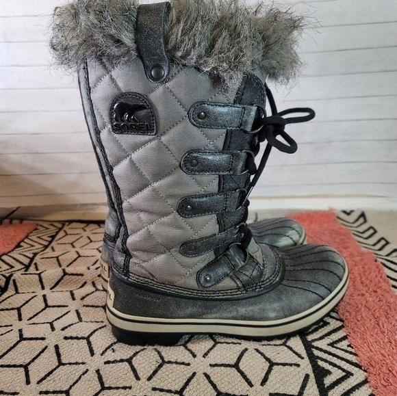 SOREL TORFINO SNOW BOOTS IN KETTLE & BLACK, SZ 7 - Picture 5 of 15